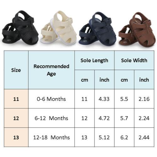Citgeett Newborn Baby Boy Girl Soft Sole Crib Shoes Infant Summer Sandals 0-18 Months