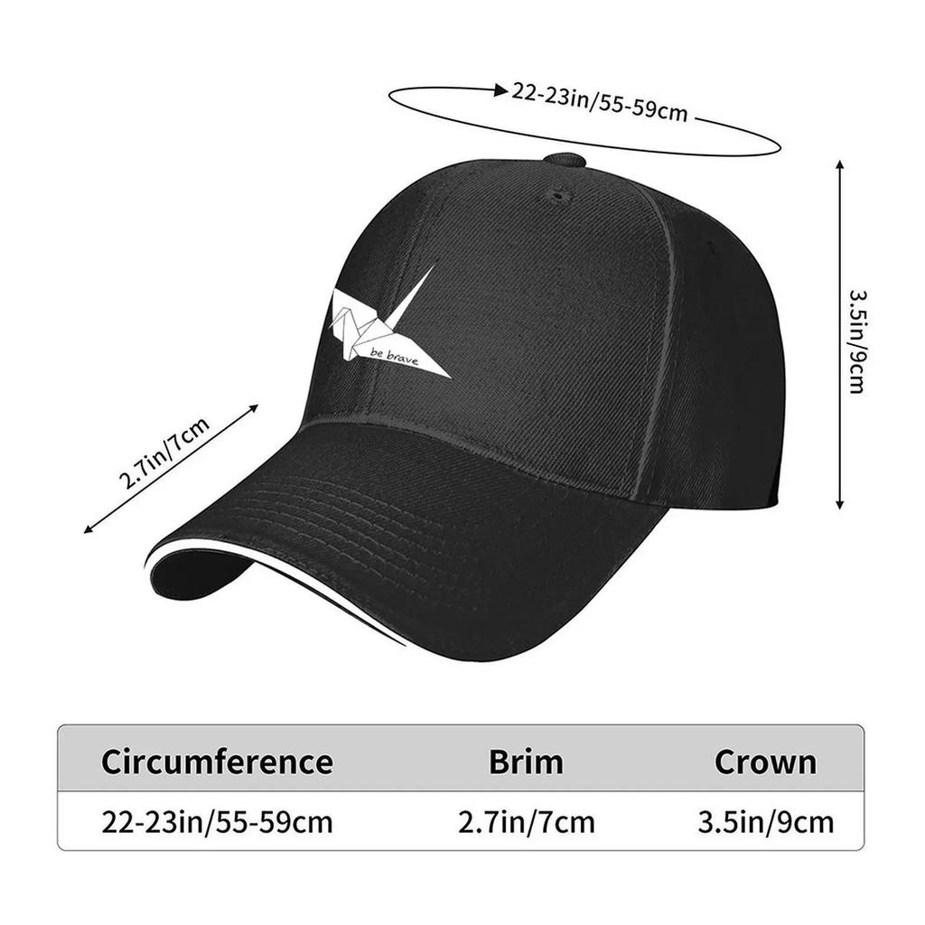 Be Brave Baseball Cap Sun Caps Sun Hat Beach Outing Vintage Unisexs Womens