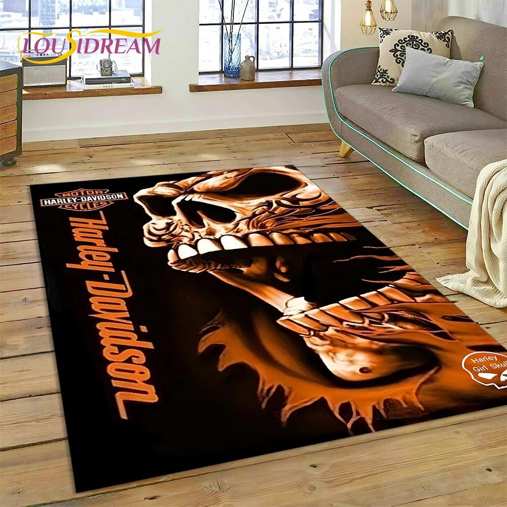 27 Style Harley-y Motorcycle Logo Rug Carpet for Living Room Bedroom Home Decor,floor Mat Non-slip for Sofa Doormat Gift Kids