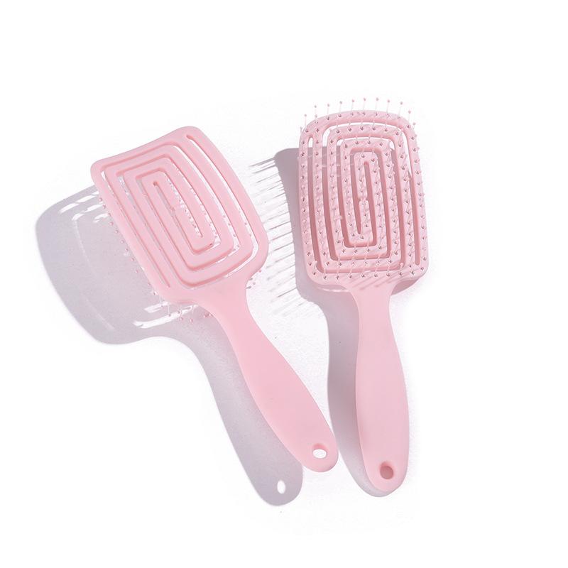 Square Hollow Comb - Ventilated Styling Comb for Wet & Dry Use, Ideal for Curls