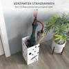 Six-Umbrella Steel Holder Stand - White