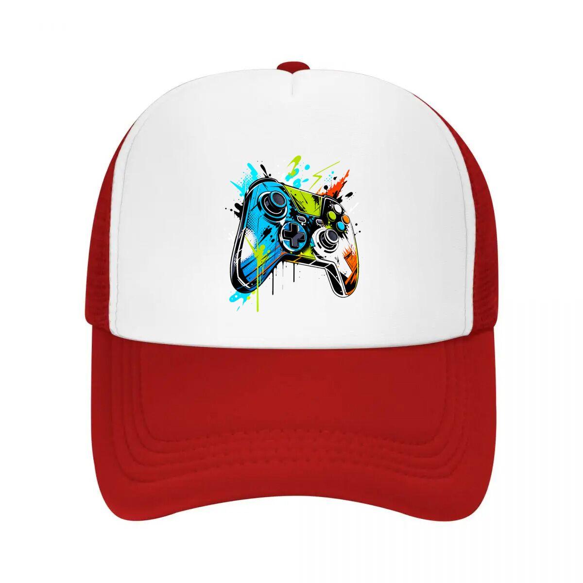 Neon Street Gamer Splash Controller Mesh Baseball Cap Casual Hat Outdoor For Womens Unisex FeUnisex One Size