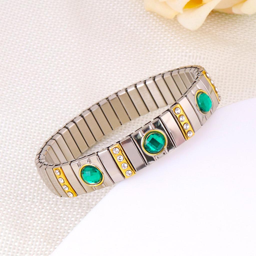 Bohemian Rhinestone Stretch Bracelet Versatile Elastic Rhinestone Wristband Ornament Sophisticated Bracelet Accessory