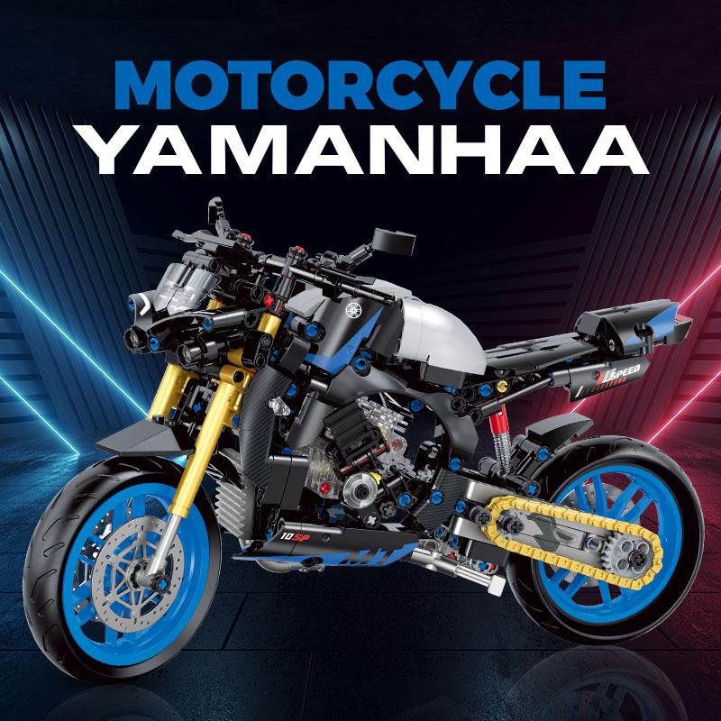 New 1/8 Scale Super Duck/YMH Motorbike Toy Model Building Blocks Sets Racing Moto Bricks Toys Kid Boys Children Birthday Gift Adult Technical 529Pcs