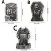 1PC Halloween Foam Tombstone with RIP Letters Scary Graveyard Decoration for Yard Haunted House Party Display Easy Assembly