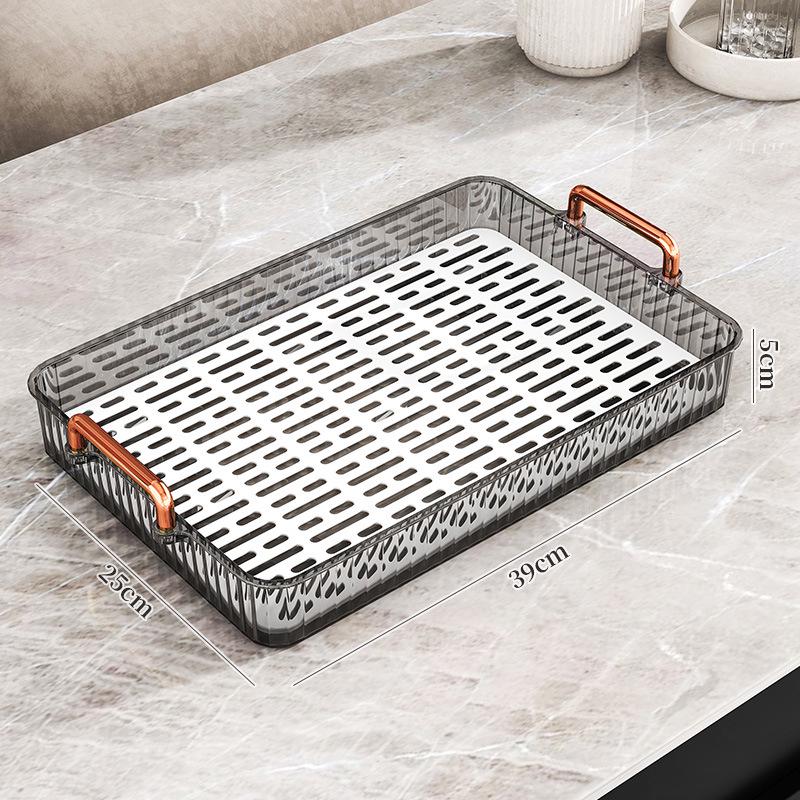 Modern Simple Fruit Plate and Draining Basket - Tray for Dried Fruit, Candy, and Food Storage