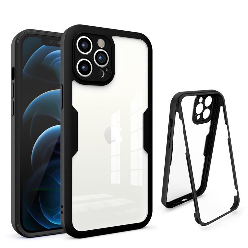 360 Full Cover Silicon Case For iPhone 16 Pro Max 15 13 11 12 14 Pro Max X XS SE 7 8 Plus With Screen Protector Shockproof Cover