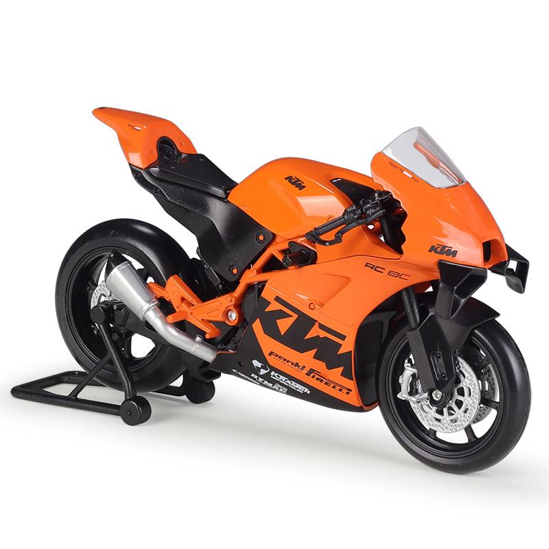 

WELLY 1/12 KTM RC 8C Alloy Race Motorcycle Model Diecasts Toy Simulation Metal Street Toys Car Collectibles Childrens Gifts помаранчевий