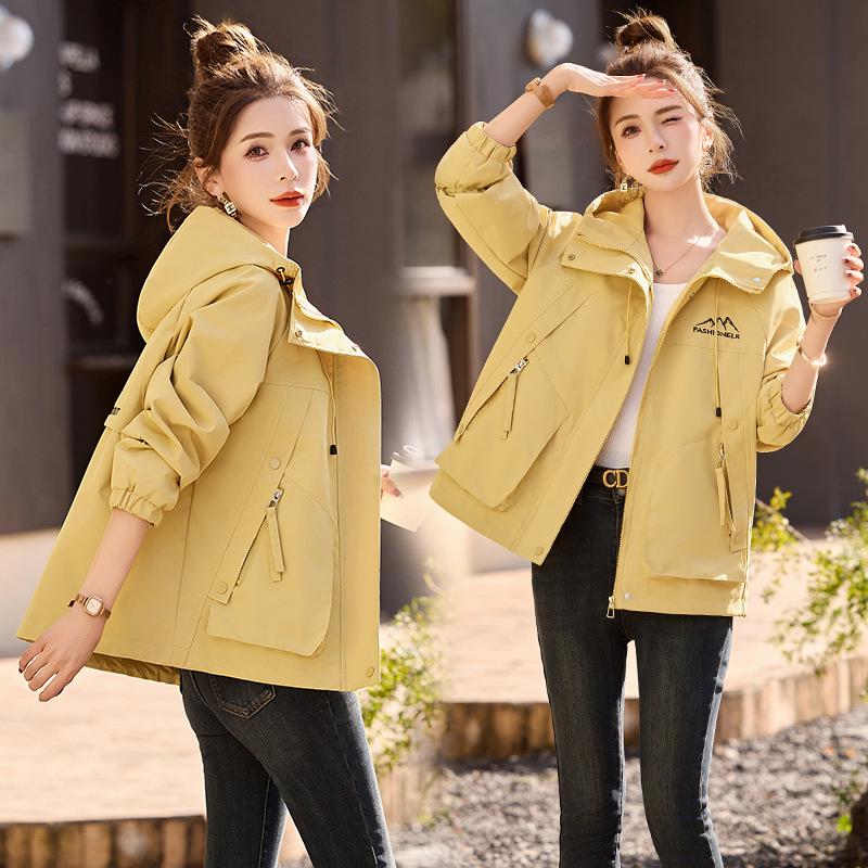 

Женский тренч средней длины с приталенным силуэтом - Мода Весна/Осень 2025 R5501 L жёлтый