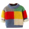 Herbst Winter Gestrickte Basis Pullover Baby Jungen Pullover Mädchen Kinder Gestrickte Kleidung Kinder Pullover Jumper Kleinkind Pullover Plaid Farbe Passenden