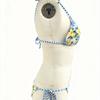Costume da Bagno Stampato Diviso Donna Con Imbottitura sul Seno Bikini Sexy Set Limone