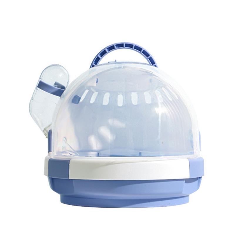 

Handheld Carrier for Small Pet Ventilable Transparent Carry Cage Portable Carry Box for Hamster Small Animal Travel Case 1