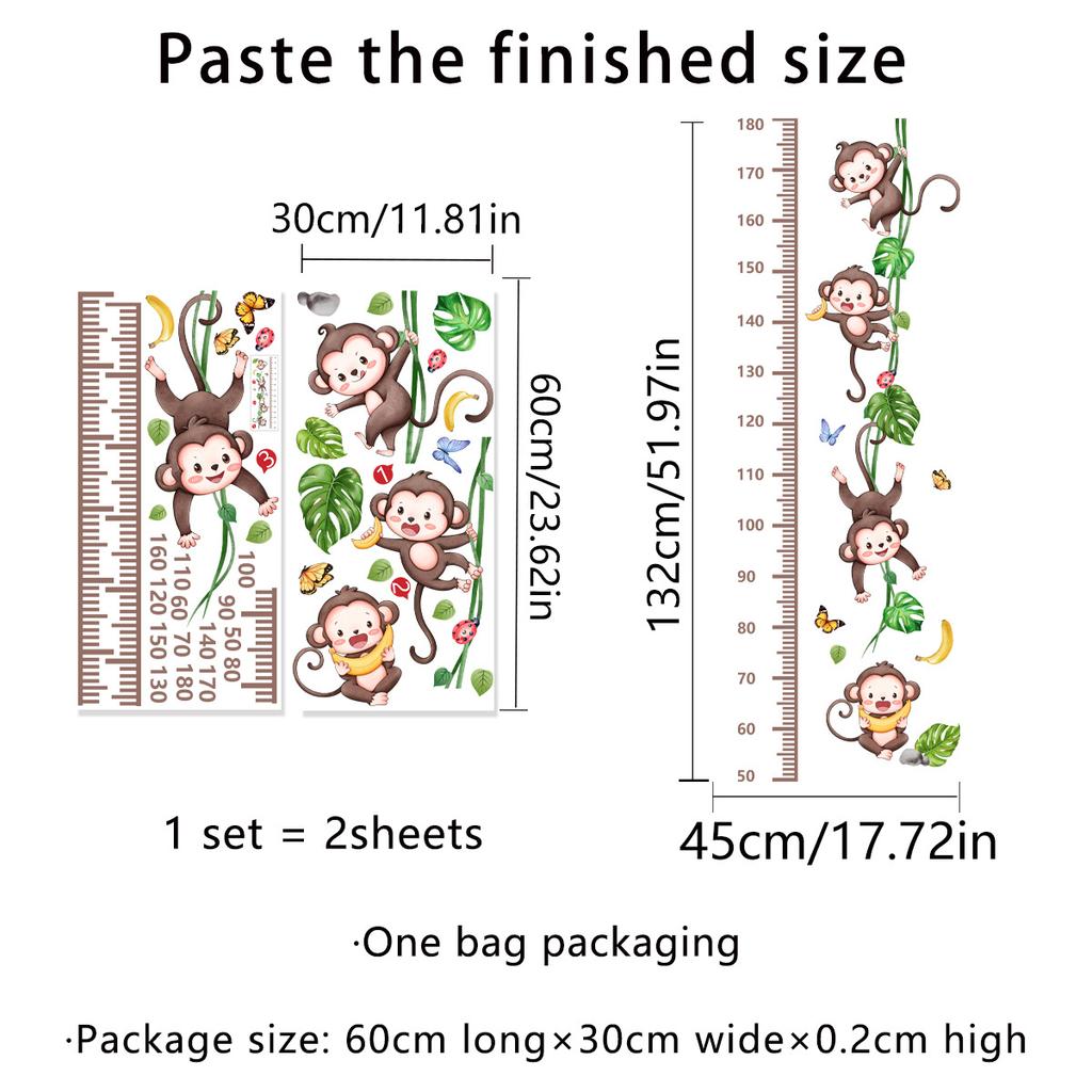 Animal Mushroom Butterfly Wall Sticker Kids Room Background Home Decoration Mural Living Room Wallpaper Funny Decal