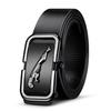 Leather Belt Genuine Leather Toothless Automatic Buckle Young Middle Aged High End Business Casual Versatile Belt Men