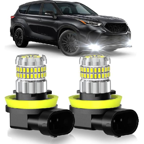 Fit For Toyota 4Runner 2003-2009 Fog Light Bulbs Or DRL, 13000LM Super Bright 360° Illumination 9005/9145/H10 Fog Lights, 6000K Cool White Upgraded