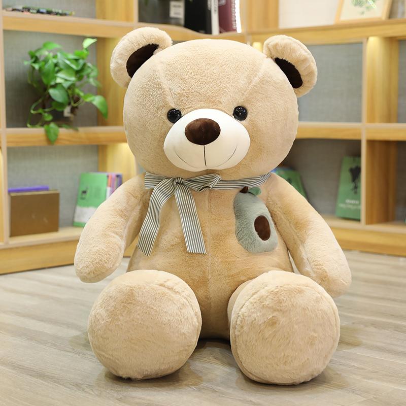 Huggable High Quality 2 Colors Teddy Bear With Avocado Stuffed Animals Plush Toys Doll Pillow Kids Lovers Birthday Baby Gift