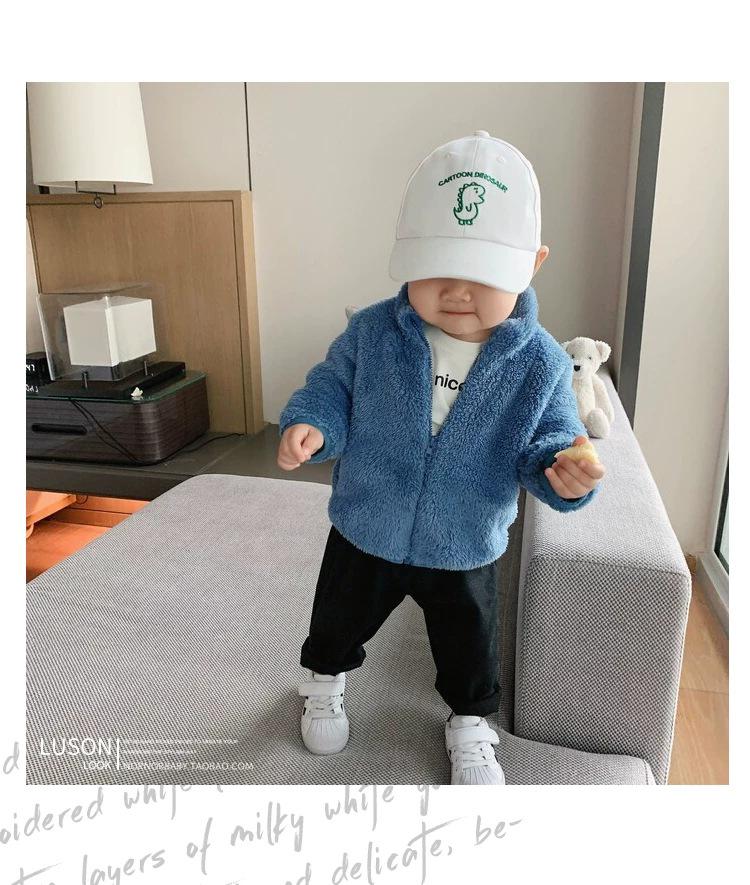 Children's Plush Spring/Autumn Coat for Boys and Girls - Warm, Double-Sided Fleece Outerwear