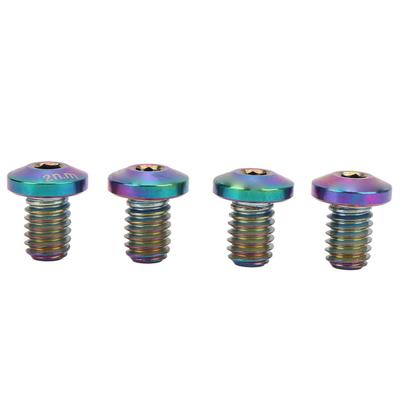4Pcs Road Bike Brakes Screws Titanium Alloy Durable Rustproof Polishing Grinding Accurate Thread Road Bike Rotor Bolts