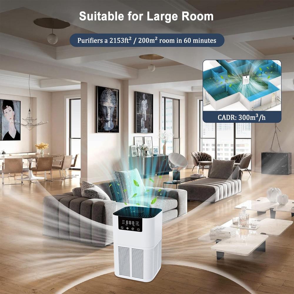 Household Aromatheraopy Air Purifier HEPA  Air Freshener Intelligent Touch Control Ions Generator Odor Eliminator