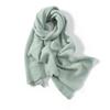Korean Style Women's 100% Cashmere Hollow Crochet Knit Scarf Shawl - Warm, Versatile Autumn Winter Accessory