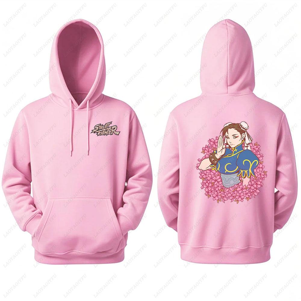 Unisex Chun Li Street Fighter Long Sleeve Hoodie Autumn Winter Fashion Harajuku Streetwear Tops for Men Man hoodies men clothin