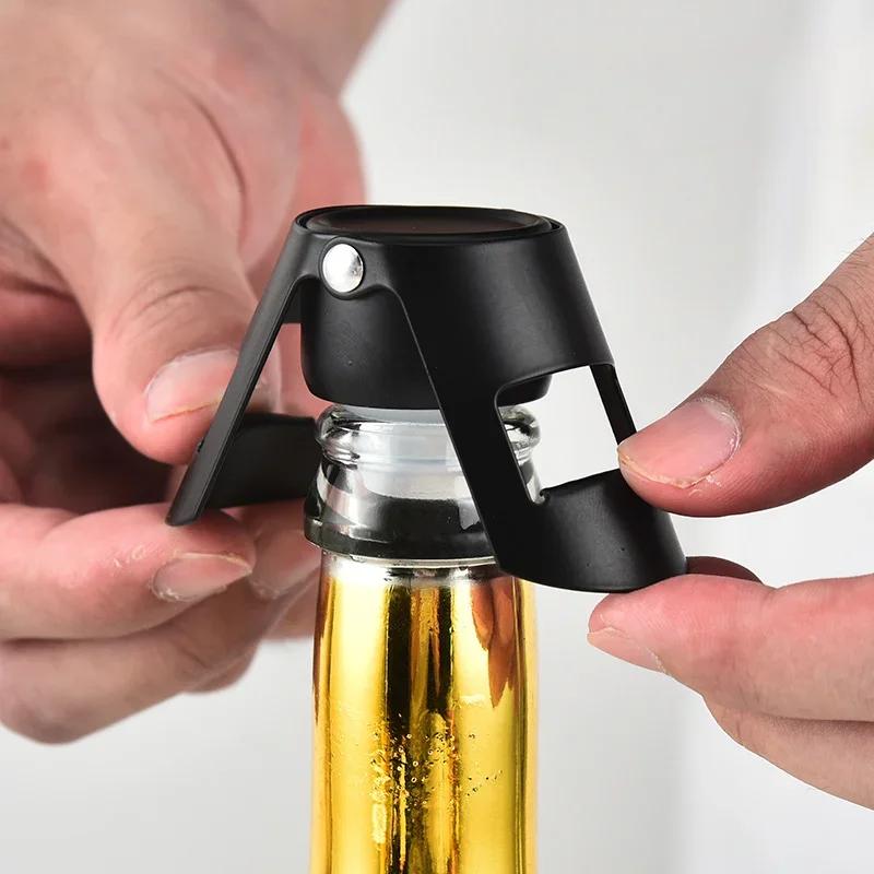 Nerezová ocel Zátka na šampaňskou Vakuově uzavřená Zátka pro uchování šumivého vína Zátka Víčko Otvírák na láhve Barová pomůcka