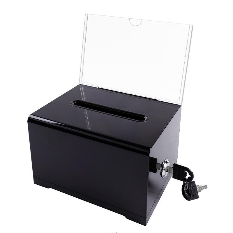 Transparent Ballot Box for Opinion Collection, Elections, Exhibitions, and Business Card Storage