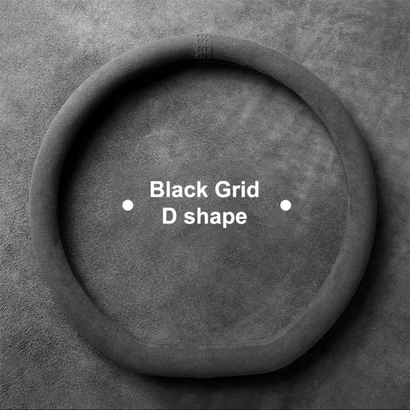 

Захисник рульового колеса Універсальний Замшевий чохол на рульове колесо з коров ячої шкіри Обплітка 37-38 см Дихаючі чохли на рульове колесо G