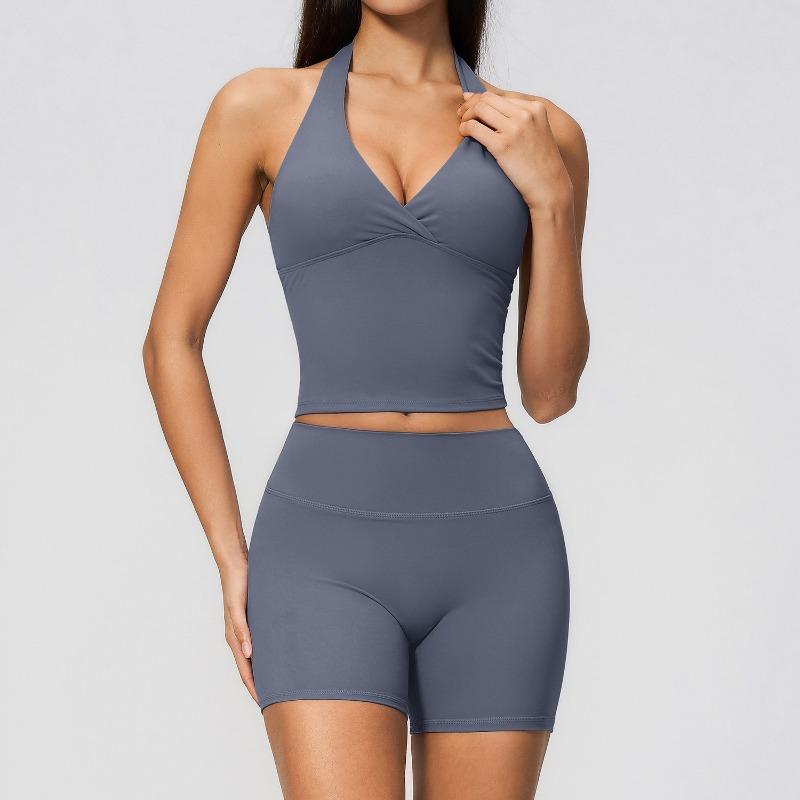 Yoga pak fitness geen schaamte draad billift dubbele taille yoga tweedelig pak