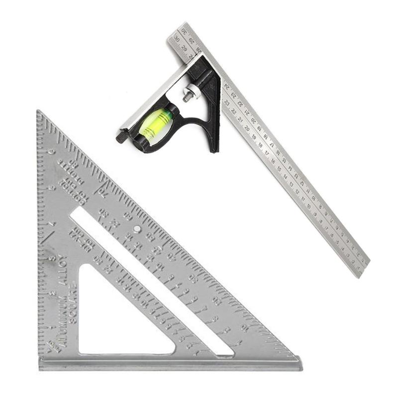 

Carpenter Rafter Layout Tool Rafter Square Combination Square Tool for Woodworking Triangle Ruler Framing Square Tool 1