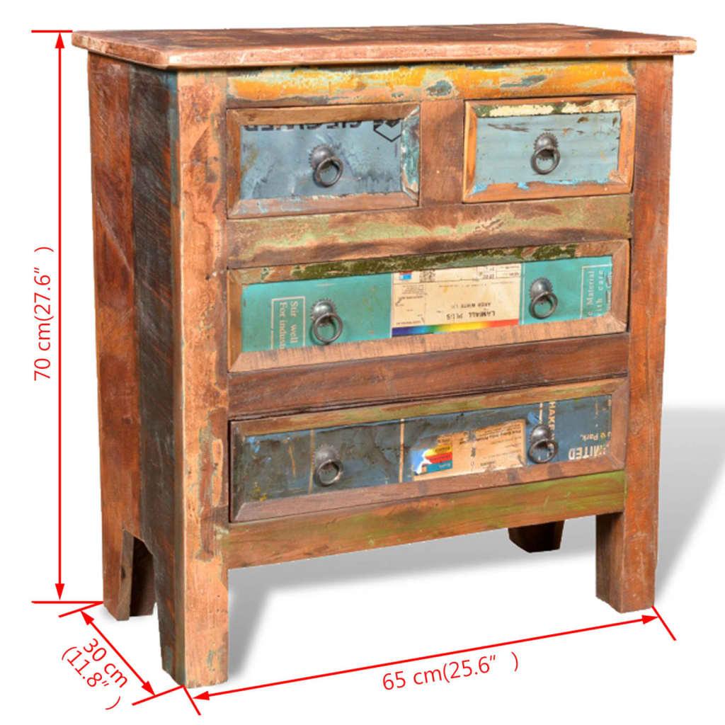 4 Drawer Chest of Drawers Made of Reclaimed Wood