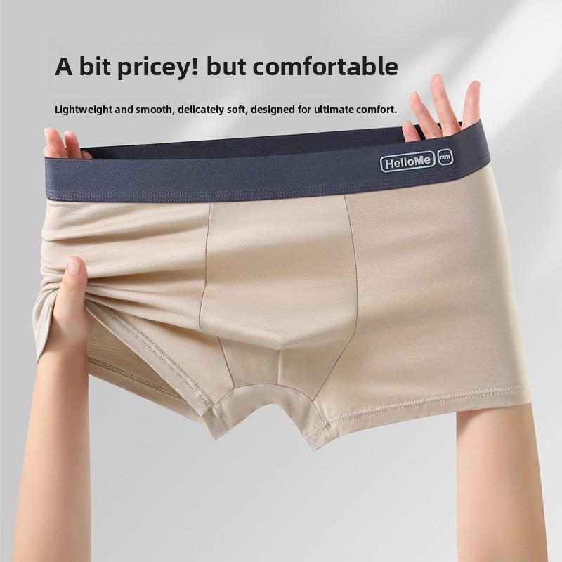 Large Size Men Spring and Summer Antibacterial Breathable Youth Flat Angle Underwear