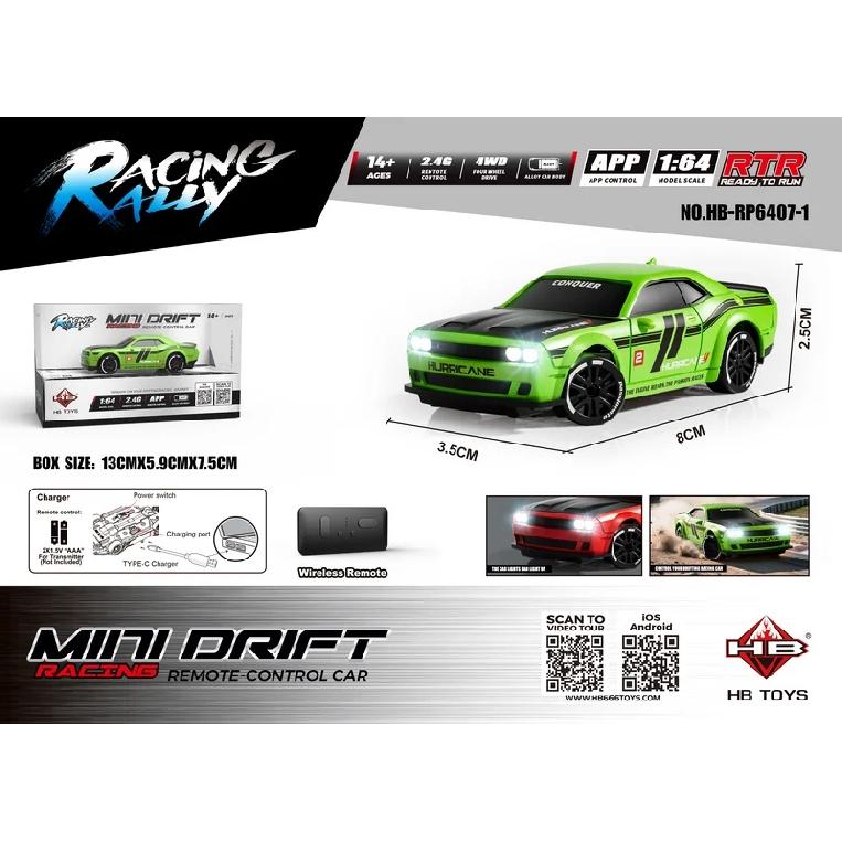 1/64 Huangbo RP6401-6412 Rc Car Mini HBToys 4WD Alloy Rc Drift Cars APP Control Climbing Off Road Vehicle Children Toys Gifts
