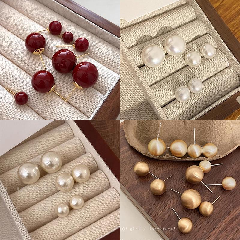 9Silver Needle Simple and Versatile Pearl Earrings for Women, Light Luxury and High-end Feel, Elegant and Unique Personalized Ear Accessories