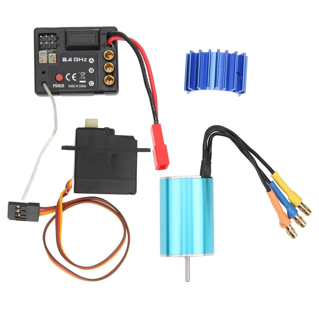 RC Brushless Motor ESC Servo Set Durbale Brushless Motor With Heat Sink for SG1603 1604 RC Car