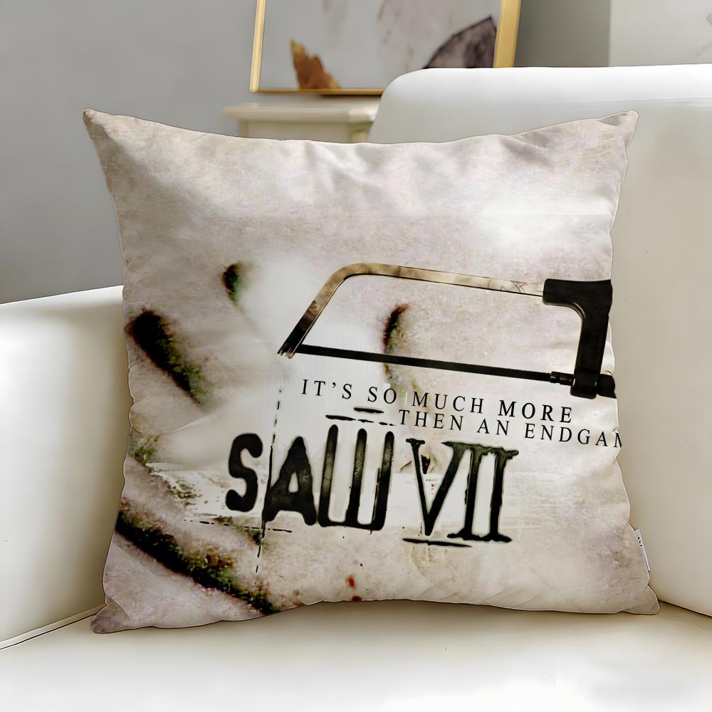 popular movie X Saw X Cushion Cover Soft & Easy-Wash Pillow Case – Versatile for Couch, Bed, Travel and Office