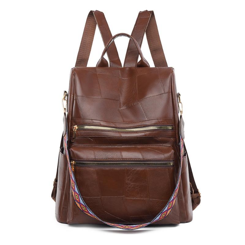 Soft Leather Capacity Casual Backpack