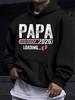 American And European Style Unisex Autumn Winter Hooded Sweatshirt, PAPA Fun Trendy English Hooded Print Sweatshirt, Easy Casual Style, Individual Fon