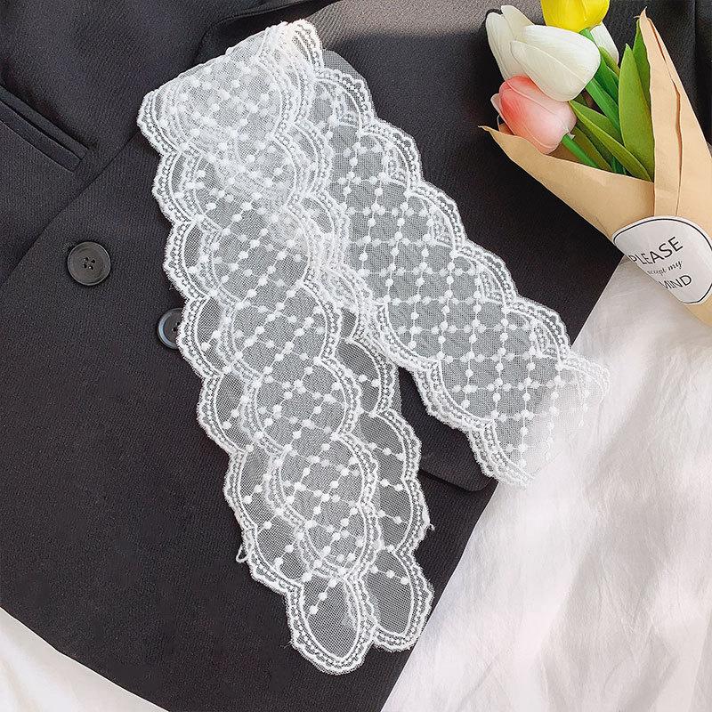 Lace Women's Hair Scarf Fashion Solid Embroidery Geometry Long Ribbon Hair Band Korean Style Hair Ribbons Scarf Hair Accessories