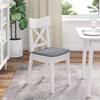 Seat Cushions 4 Pcs Light Grey 40 X 40 X 3 Cm Fabric