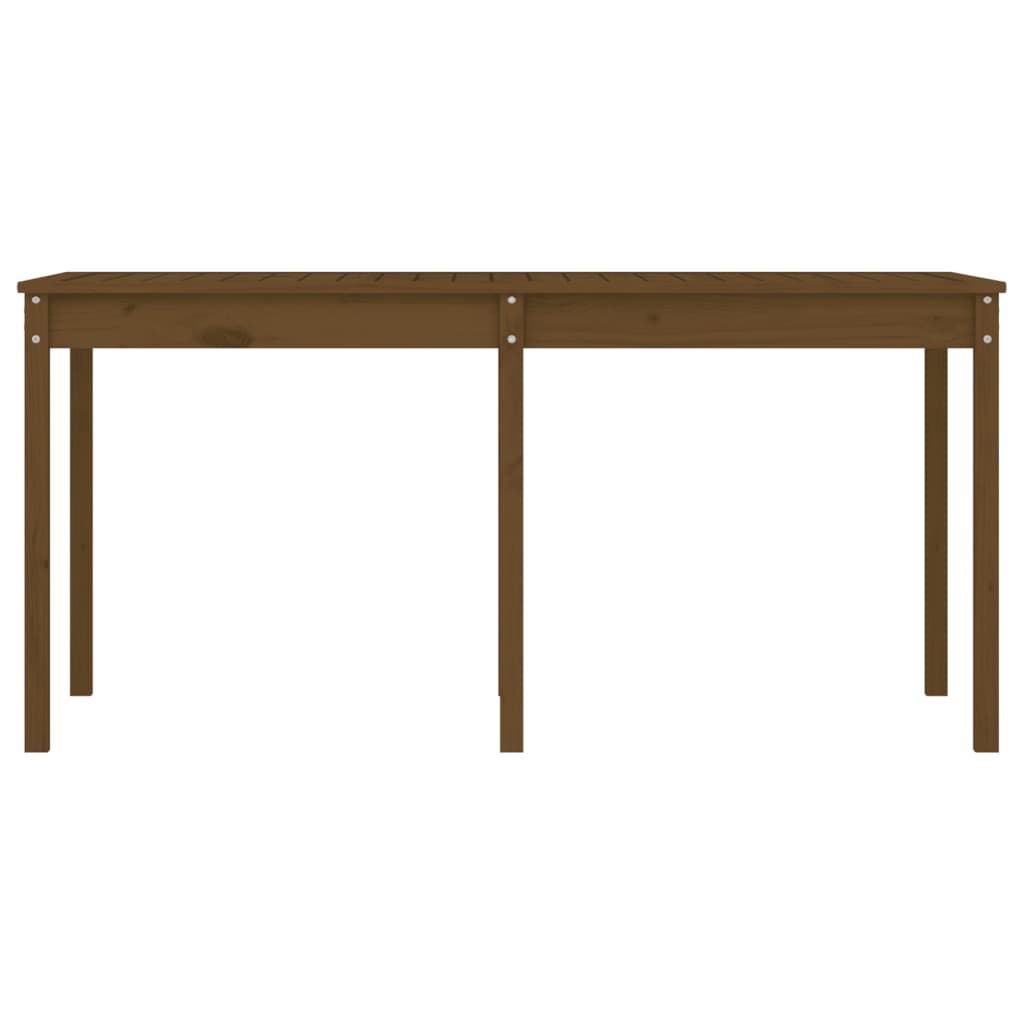 Garden Table Honey Brown 159.5 x 82.5 x 76 cm Solid Pine Wood