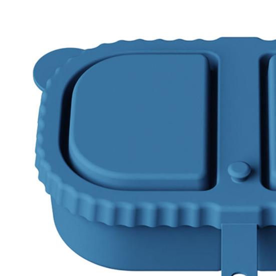 Opakovaně použitelná silikonová svačinová nádoba 2-přihrádková nepropustná krabička na potraviny pro omáčky ořechy myčka nádobí bezpečná krabička na svačinu