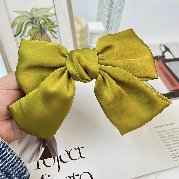 Big Hair Bow Ties Hair Clips Satin Two Layer Butterfly Bow For Women Bowknot Hairpins Trendy Girls Hair Accessories Barrettes