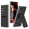Rotor Bracket Recessed Card Bag Magnetic Phone Case For Samsung Galaxy S26 Ultra 5G, Full Coverage Anti-Fingerprint Shockproof Protective Cover