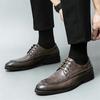 Designer New Men's Black Brown Formal Lace Up Oxfords Shoes Male Brand Fashion Wedding Dress Prom Homecoming Zapatos Hombre