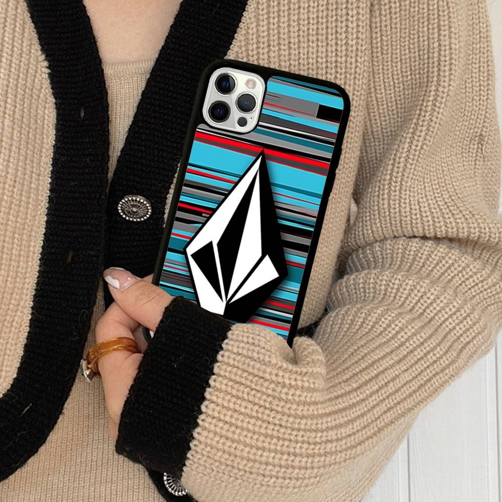 V-Volcom LOGO Fashion For IPhone 17 16 15 14 13 12 11 Pro Max Plus Shockproof PC+TPU Phone Back Cover