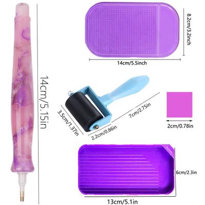 5D Diamond Painting Pen Tool Plating Point Drill Pens With Caly Wax Kits Diamond Embroidery Accessories Cross Stitch Rroller Set