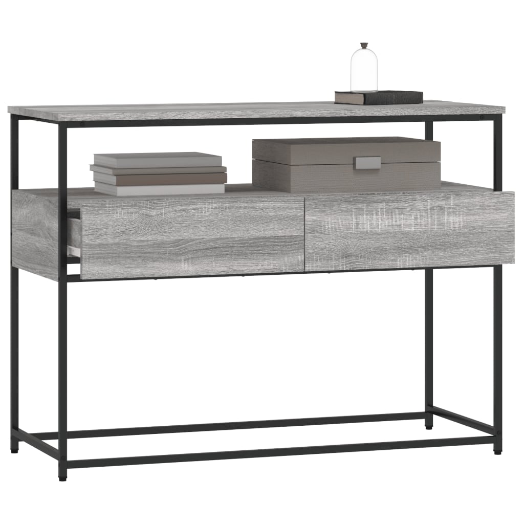 Console Table Gray Sonoma 100x40x75 cm Particleboard