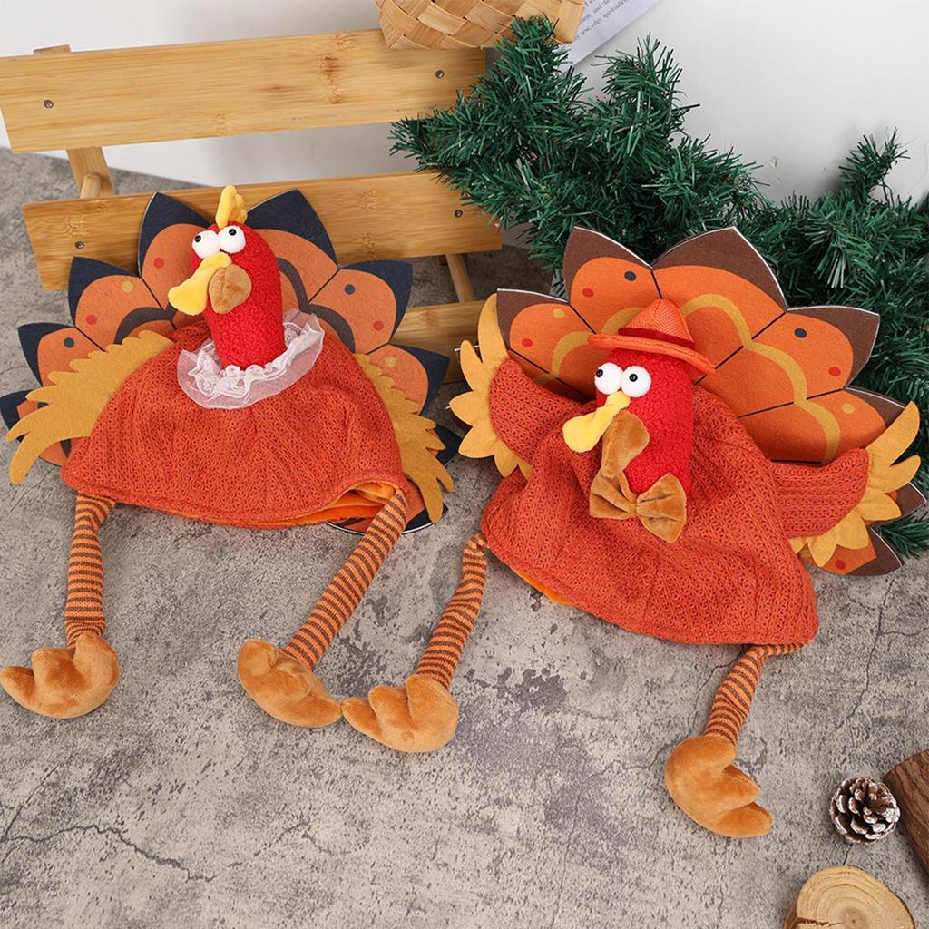 Turkey Hat Thanksgiving Cosplay Headpiece Festive Dress Up Hat For Photographers Event Planners Content Creators Family