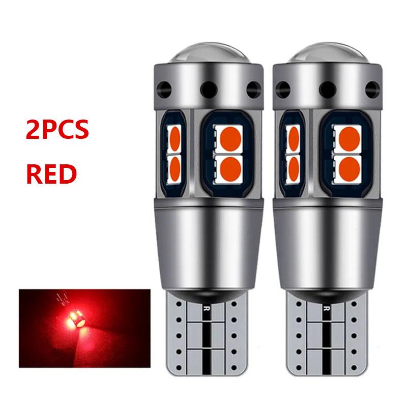 2Pcs Super Bright T10 W5W 168 192 Led Tail Light 3030 10SMD 12V Car Led Auto Side Lamp CANBUS NO Error Car Marker Parking Bulb